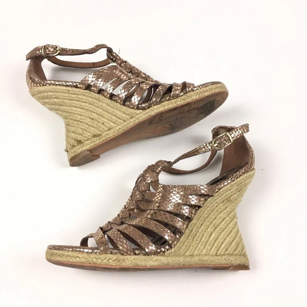 Sam Edelman Annabel Wedge Sandal Women’s Sz‎ 7.5